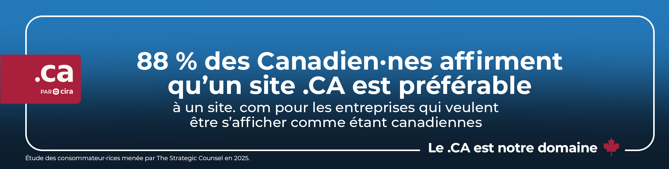 86 % des Canadiens préfèrent les sites web en .CA aux sites en .com lorsqu'ils soutiennent une entreprise canadienne - .CA par CIRA
